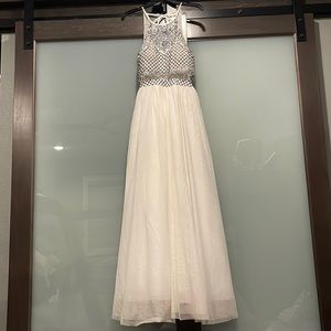 Gown with glitter detail